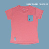 Re:echo Passion Tee Women Dark Coral / Grey Ice