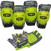 BELL Kids Gloves and Pad Set Acid Yellow