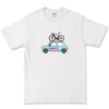 Spoty Design T-Shirt Bike on car White